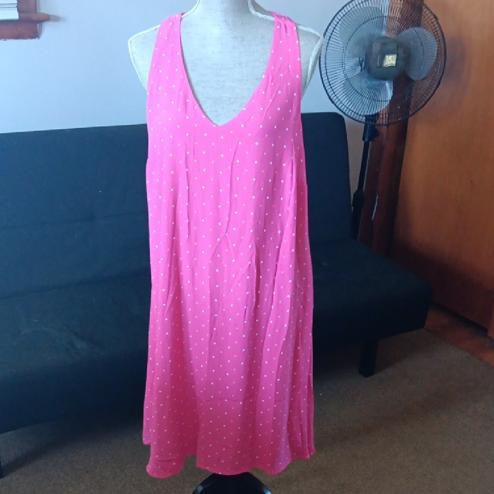 Loft Pink Sleeveless Halter Sundress